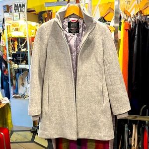 J. Crew Italian Stadium Cloth by Nello Gori 00P XXS light grey coat jacket wool